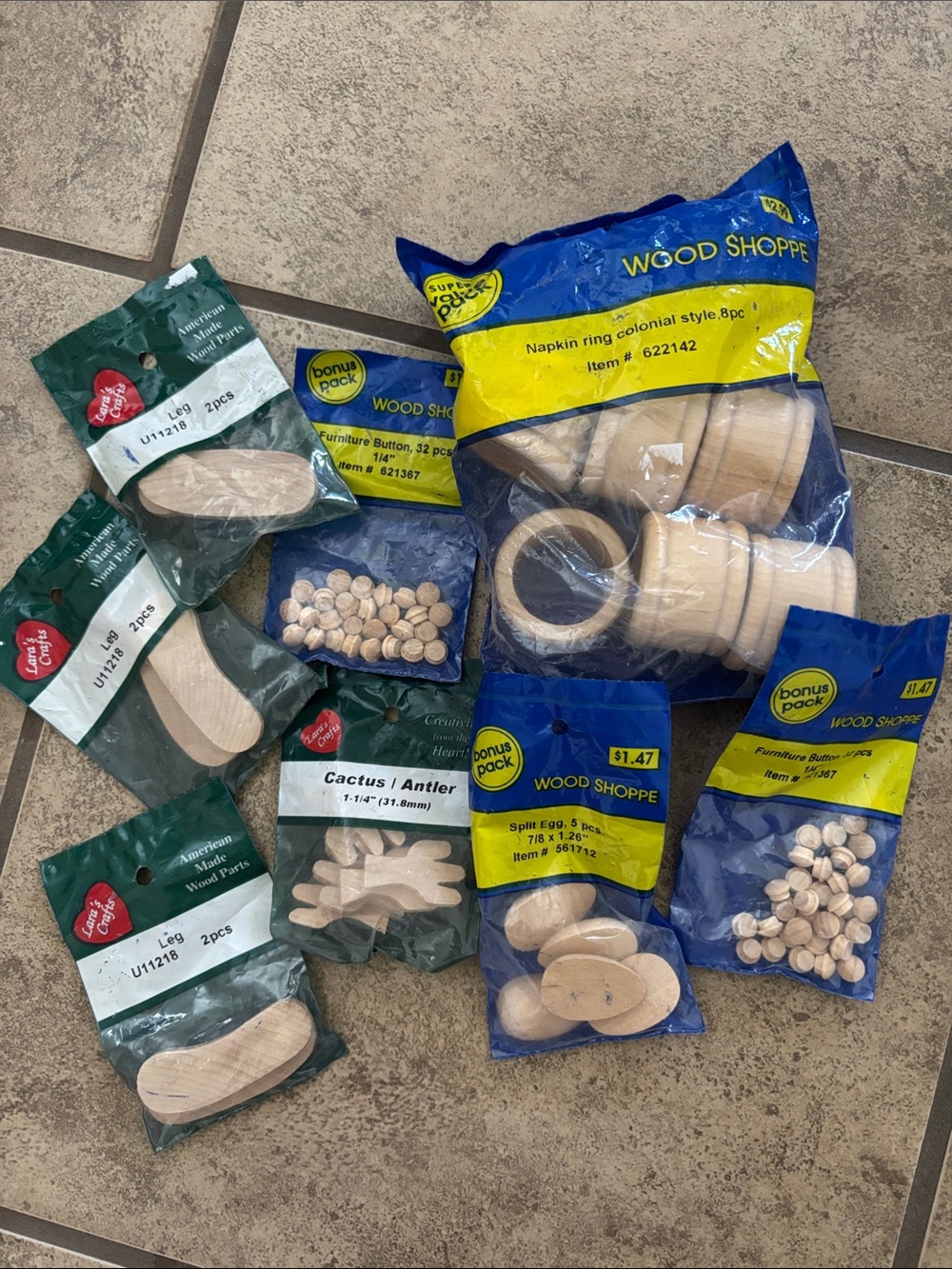 Wooden craft lot